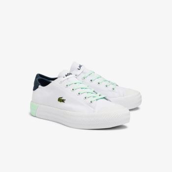 Lacoste Gripshot Canvas and Leather Sneakers Dámské - Tenisky Bílé / Světle Blankyt | CZ-iHBUpu